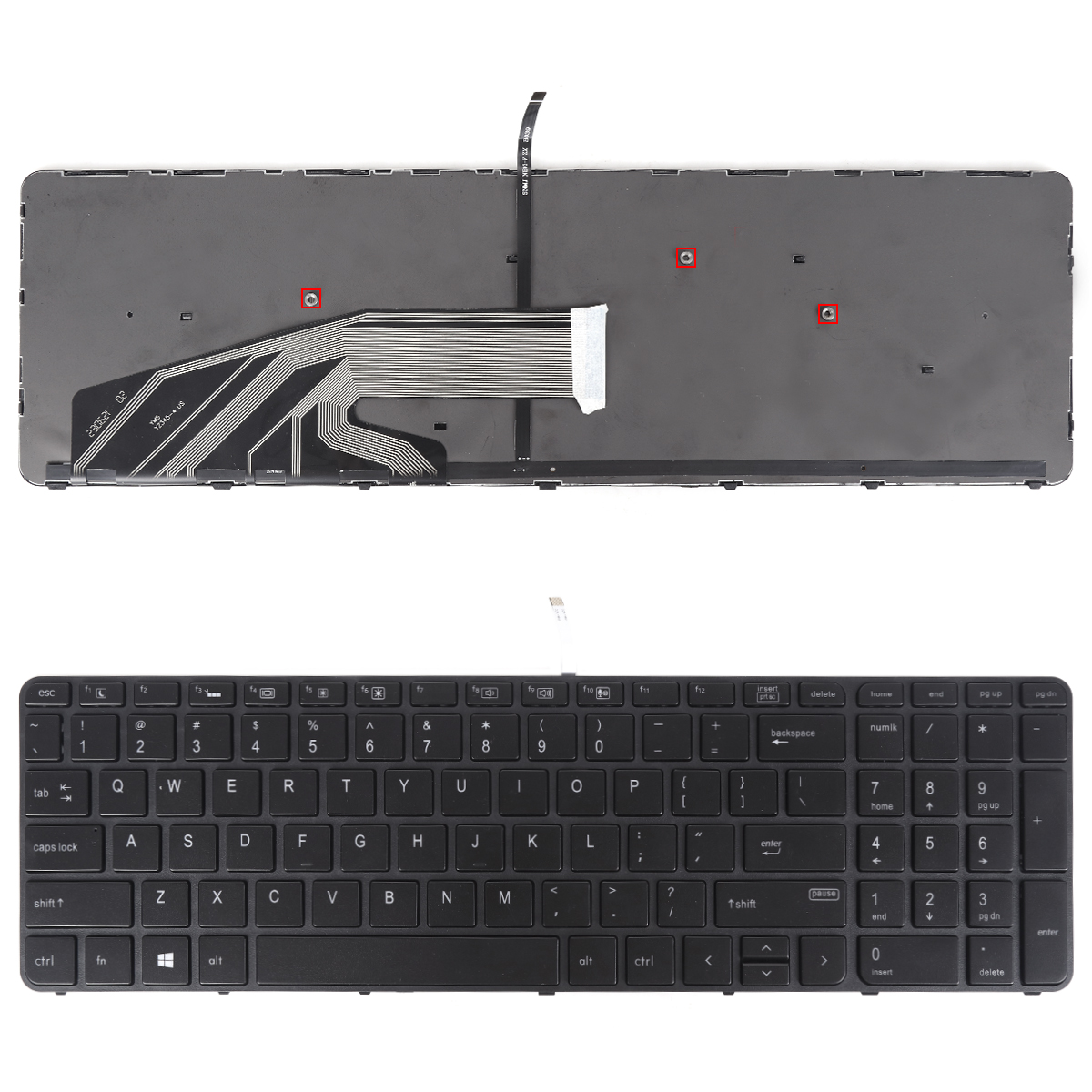 Picture of New Replacement Laptop Keyboard For HP Probook 650 G2 655 G2 BLACK FRAME BLACK(Backlit,With point,For Win8) US Layout